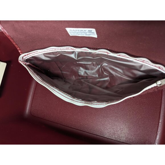 Dark Red Samsonite SATURN III train case + keys + tag + tray make-up storage box - Picture 9 of 10